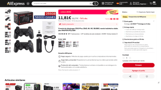 Consola de videojuegos GD10 Plus por 11,81€