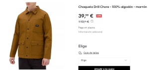 Chaqueta de Hombre Vans Drill Chore por 39.99€