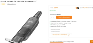 Black & Decker HLVC320J11-QW Kruimeldief 12V voor €59,99 bij Blokker