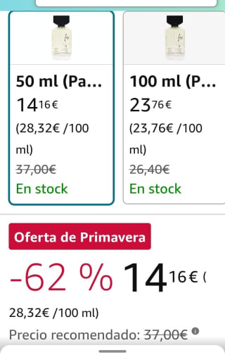 Fidji de Guy Laroche 50ml por 14,16€.