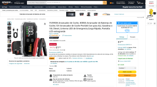 Arrancador de coche YUSMAN 6000A por 55,16€