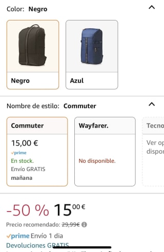 Mochila portatiles HP Pavilion Commuter de 15,6" por 15€