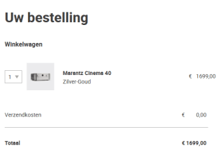 Marantz Cinema 40 Zilver of zwart voor €1.699