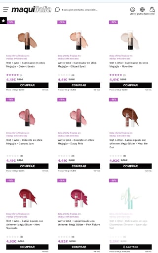 -15% de Descuento en Wet n Wild.