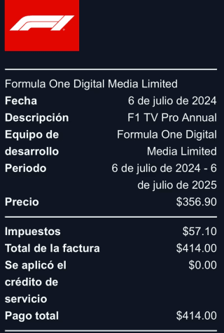 F1 TV Pro en Roku por $414 Anual