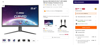 Monitor MSI G24C4 E2 23.6" LED FullHD 180 Hz FreeSync Premium Curva por 99€