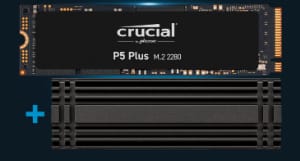 Disque SSD interne Crucial+ Dissipateur thermique à 100,84€