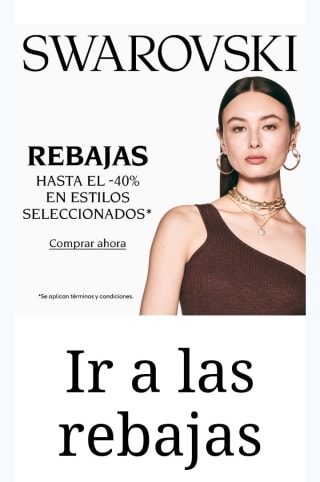 Rebajas hasta el -40% en Swarovski.