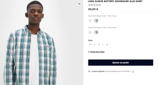 Chemise Levis long sleeve housemark Slim à 59€