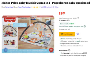 Fisher-Price Baby Muziek Gym 3 in 1 voor €19,99 bij Bol