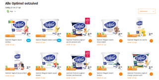 1+1 gratis op alle Optimel eetzuivel bij de AH