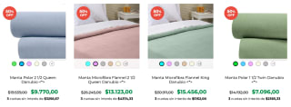 Descuentos de hasta 50% en mantas y acolchados por Espacio Casa
