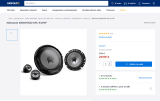 Kit de altavoces:kenwood KFC-E170P por 29,99€