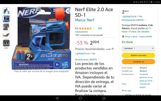 Nerf Elite 2.0 Ace SD-1. Por 2€