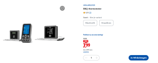 Grillmeister Draadloze BBQ Thermometer voor €7,99 in de Lidl webshop