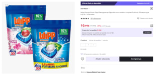 Wipp Express Power Caps Detergente en Cápsulas para Lavadora Limpieza Profunda, Eficaz en Agua Fría 33 + 33 lavados por 10.99€ (Cuenta Nueva 6.6€)