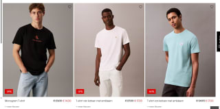 20% extra korting op Zomer Essentials tot 50% bij Calvin Klein