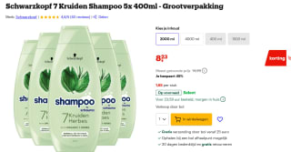 5x Schwarzkopf 7 Kruiden Shampoo 400 ml voor €8,23 bij Bol