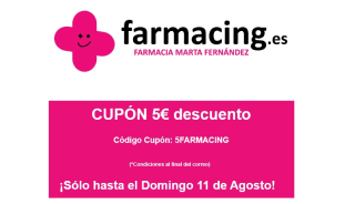 5€ descuento por compras de +70€ en Farmacing