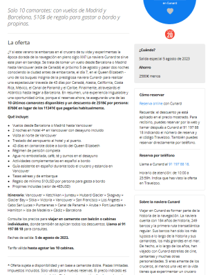 Crucero con el Queen Elizabeth (con vuelos) por Alaska