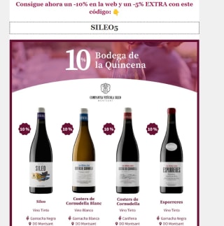 10% dto Montsant con Companyia Vitícola Sileo