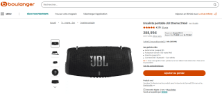 Enceinte portable JBL Xtreme 3 Noir à 288,95€