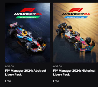 2 F1 Manager 2024 DLC gratis via Epic Games