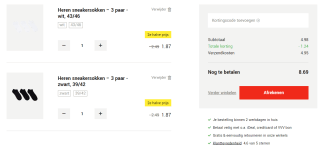 Alle herensokken 2e halve prijs bij Wibra (alleen in de winkel)