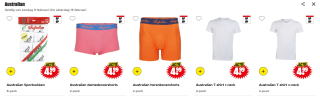 Australian shirts, boxershorts en sokken voor €4,99 bij Dirk