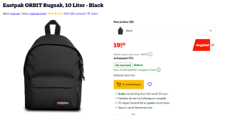 Eastpak ORBIT Rugzak, 14 x 9 x 5.9 cm, 10 L voor €19,50 bij bol
