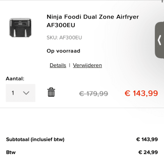 20% korting alle ninja airfryers