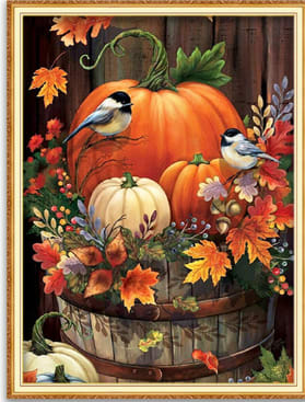 Recopilación Kits punto de cruz otoñales por 11,45€/8,81€ según tela