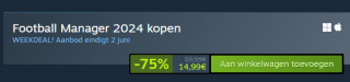 Football Manager 2024 voor €14,99 via Steam