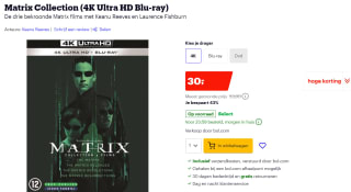 Matrix Collection (4K Ultra HD Blu-ray) voor €30 bij Bol.com