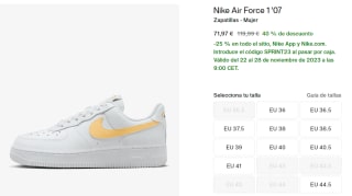 25% EXTRA descuento en tu compra en Nike Black Friday