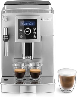 De'Longhi Perfetto ECAM 23.420.SB - Cafetera Superautomática 15 Bares de Presión, Espresso y Cappuccino, Depósito de Agua 1.8 l, Panel LCD, Dispensador de Café Ajustable, Limpieza Automática, Plata