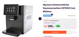 Hipresso DP2002 Volautomatische Espressomachine RVS voor €399 bij Ibood