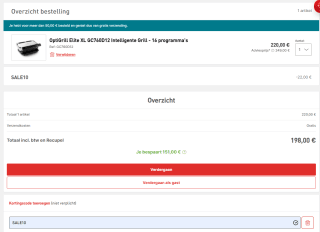 OptiGrill Elite XL GC760D12 voor €148 via Tefal
