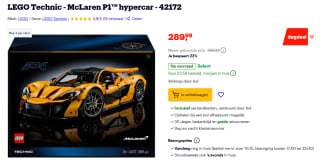 LEGO Technic - McLaren P1™ hypercar voor €289,99 bij Bol