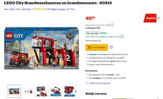Lego City Brandweerkazerne en brandweerauto - 60414 voor €45,49 bij Bol.