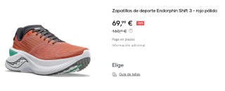 Zapatillas de Mujer Saucony Endorphin Shift 3 por 69.99€