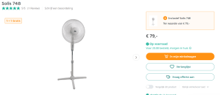 2 Statiefventilator van Solis voor €78 bij Art & Craft
