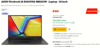 ASUS VivoBook 16 X1605VA-MB183W 16" laptop voor €849 bij Bol.com