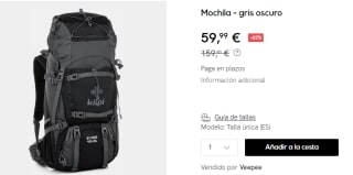 Mochila Kilpi Ecrins 45L por 59.99€