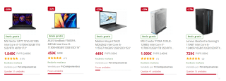 Recopilacion de Ordenadores de Sobremesa y Portátiles desde 199€ en PcComponentes