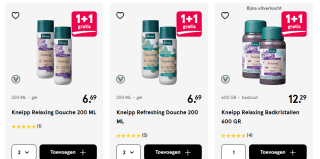 1+1 gratis op het Kneipp Assortiment bij de Etos