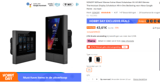SONOFF NSPanel smart wandschakelaar voor €41,65 bij Banggood