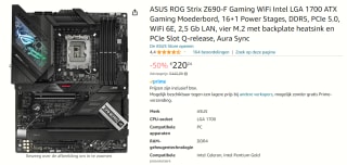 ASUS ROG Strix Z690-F Gaming WiFi moederbord voor €220,24 bij Amazon