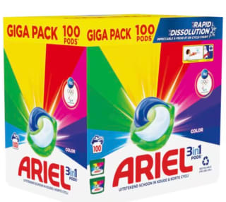 Ariel Color +Touch of Lenor Unstoppables 4-in-1 Pods (92 Wasbeurten) of Ariel Color 3-in-1 Pods voor €28,99 bij Trekpleister