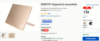 ERNESTO Magnetisch messenblok met antislipvoeten voor €7,99 in de Lidl webshop